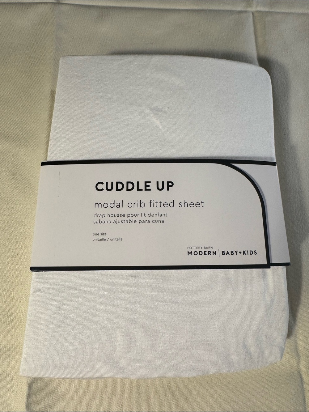 Cuddle Up Modal Crib Fitted Sheet — White pottery barn kids